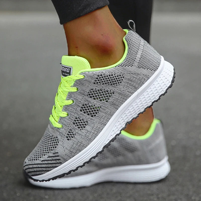 Fashion 2025 Women's Sneaker Mesh Fabric Mesh Breathable Sneakers Women Casual shoes Lace Up Women sneakers Tenis Feminino
