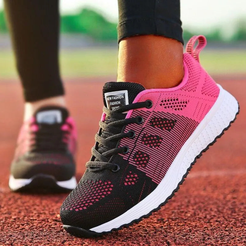 Fashion 2025 Women's Sneaker Mesh Fabric Mesh Breathable Sneakers Women Casual shoes Lace Up Women sneakers Tenis Feminino