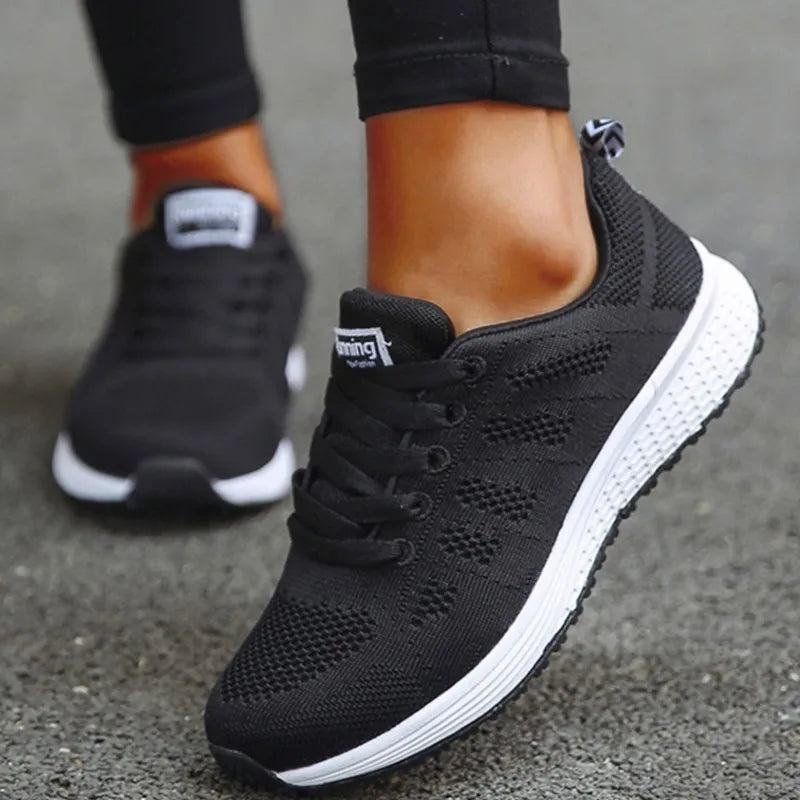 Fashion 2025 Women's Sneaker Mesh Fabric Mesh Breathable Sneakers Women Casual shoes Lace Up Women sneakers Tenis Feminino