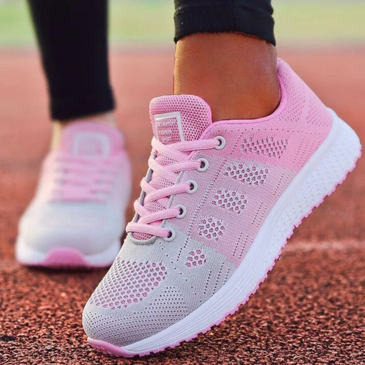 Fashion 2025 Women's Sneaker Mesh Fabric Mesh Breathable Sneakers Women Casual shoes Lace Up Women sneakers Tenis Feminino